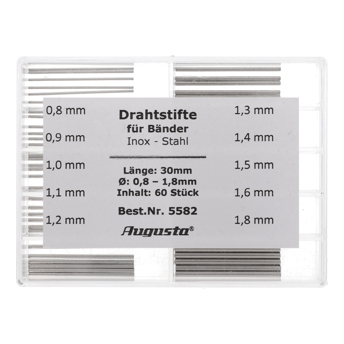 Sortiment Drahtstifte für Armbänder Inox