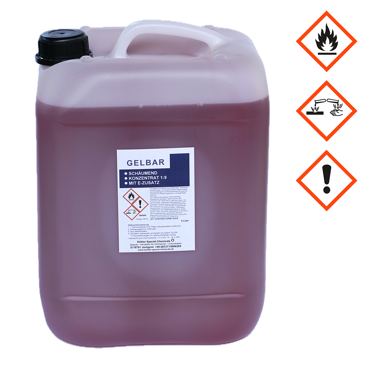 Watch cleaning solution Gelbar concentrate 1:9 Watch cleaning solution Gelbar concentrate 1:9