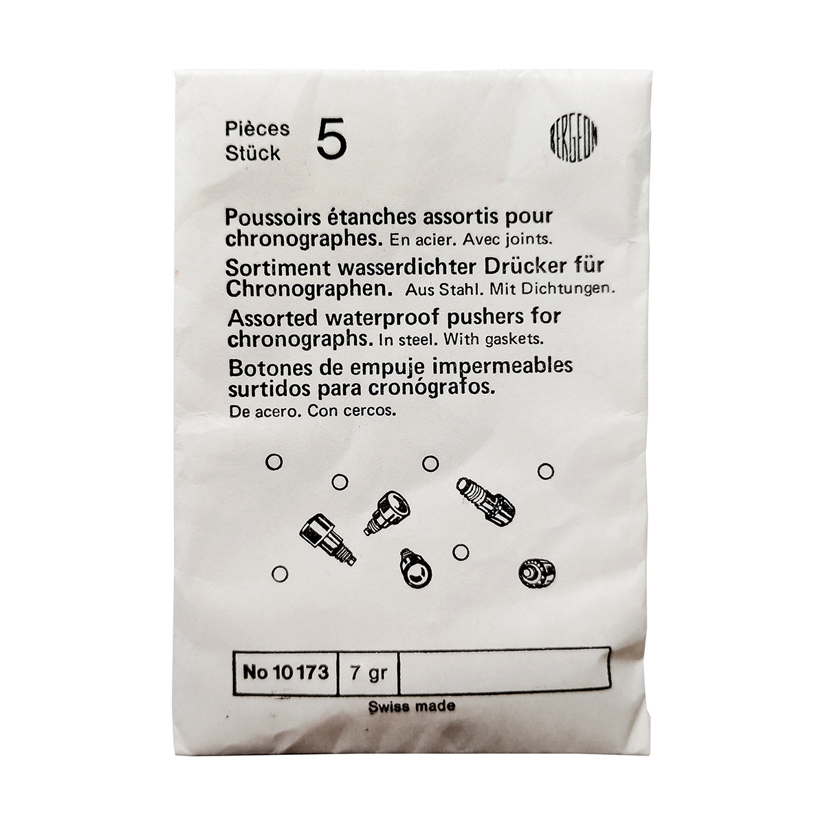 10173_BG Assortimento di pulsanti impermeabili per cronografi