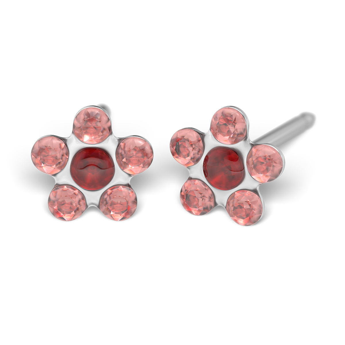 System 75 ear studs, white System 75 ear studs, white