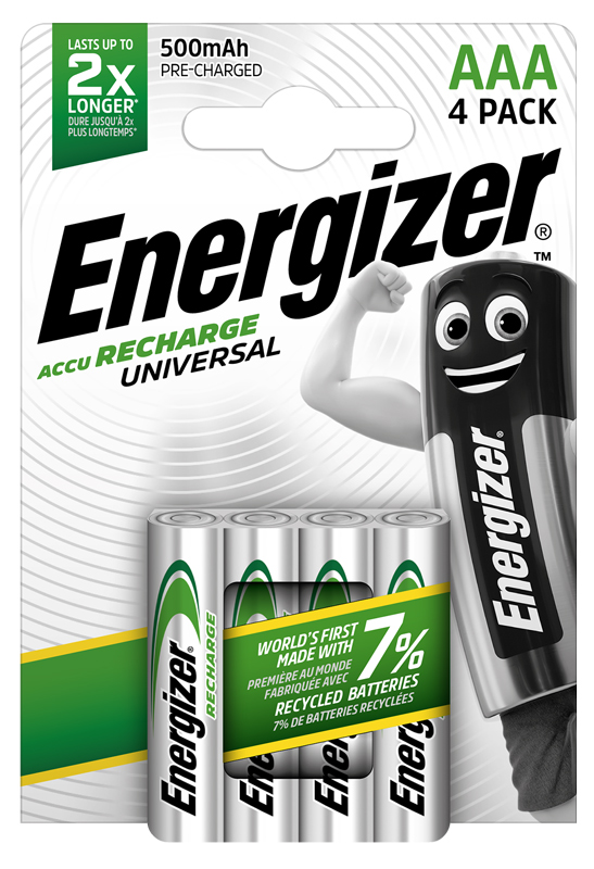 ENERGIZER Micro Accu RECHARGE UNIVERSAL 500 mAh ENERGIZER Micro Accu RECHARGE UNIVERSAL 500 mAh