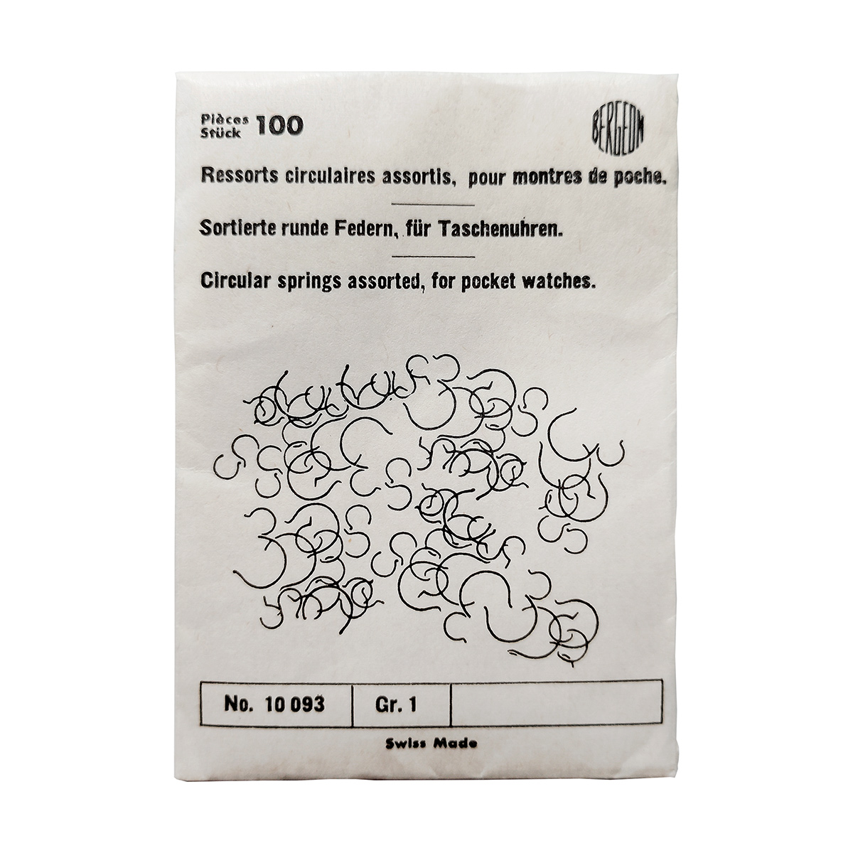 Bergeon Federn rund, sortiert