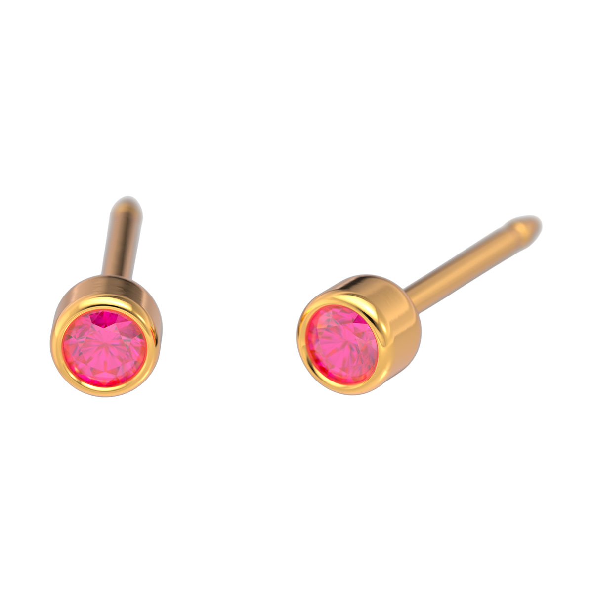 27581_M210 System 75 Kids line ear studs, gold plated