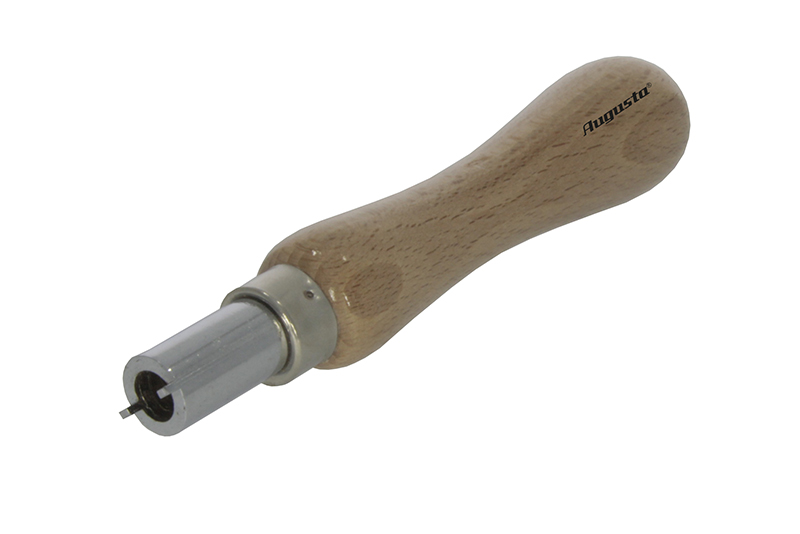 Central unit tool with notch with wooden handle Central unit tool with notch with wooden handle