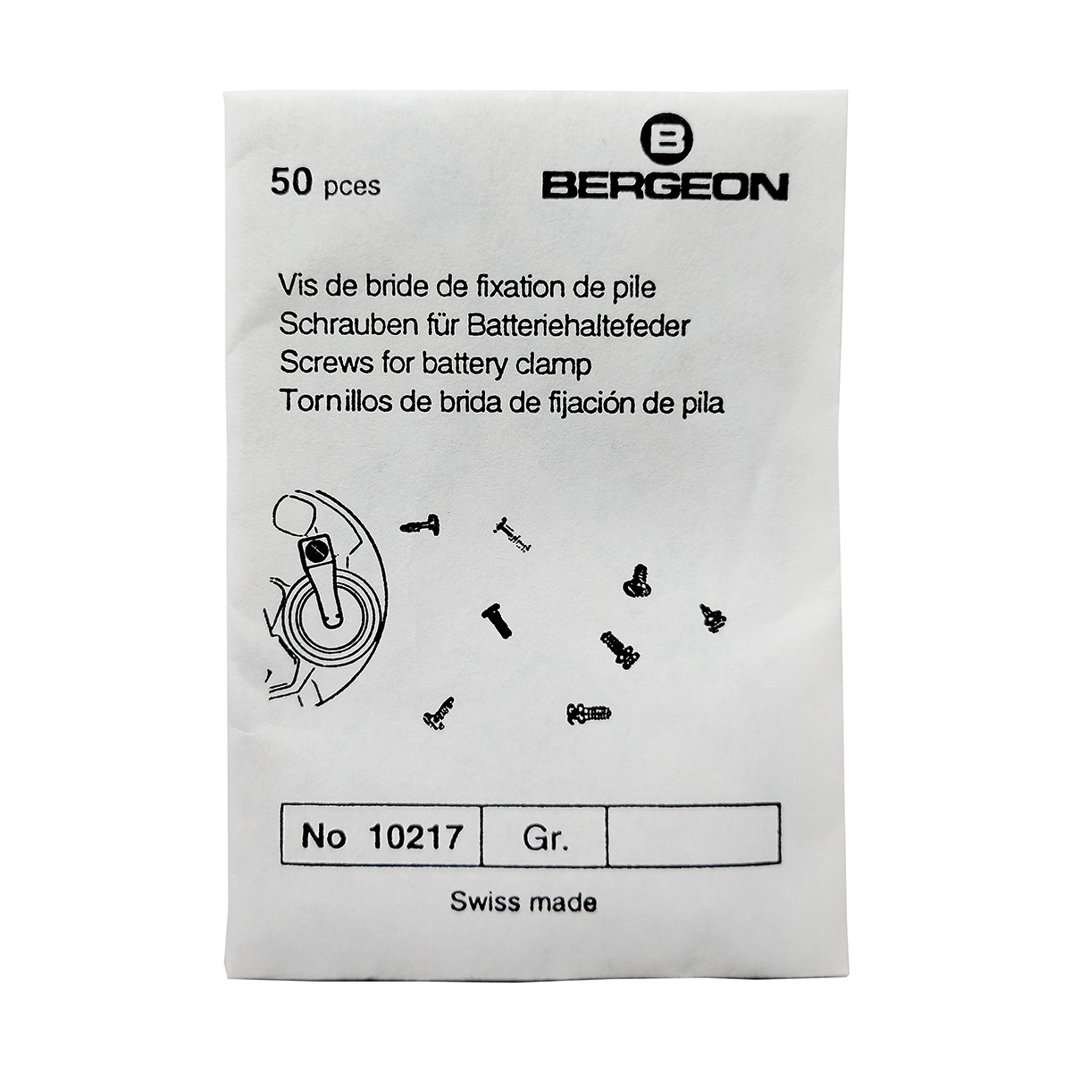 Bergeon Schrauben für Batteriehaltefeder