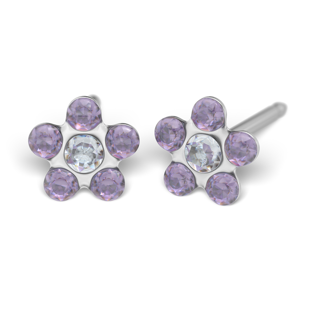 System 75 ear studs, white System 75 ear studs, white