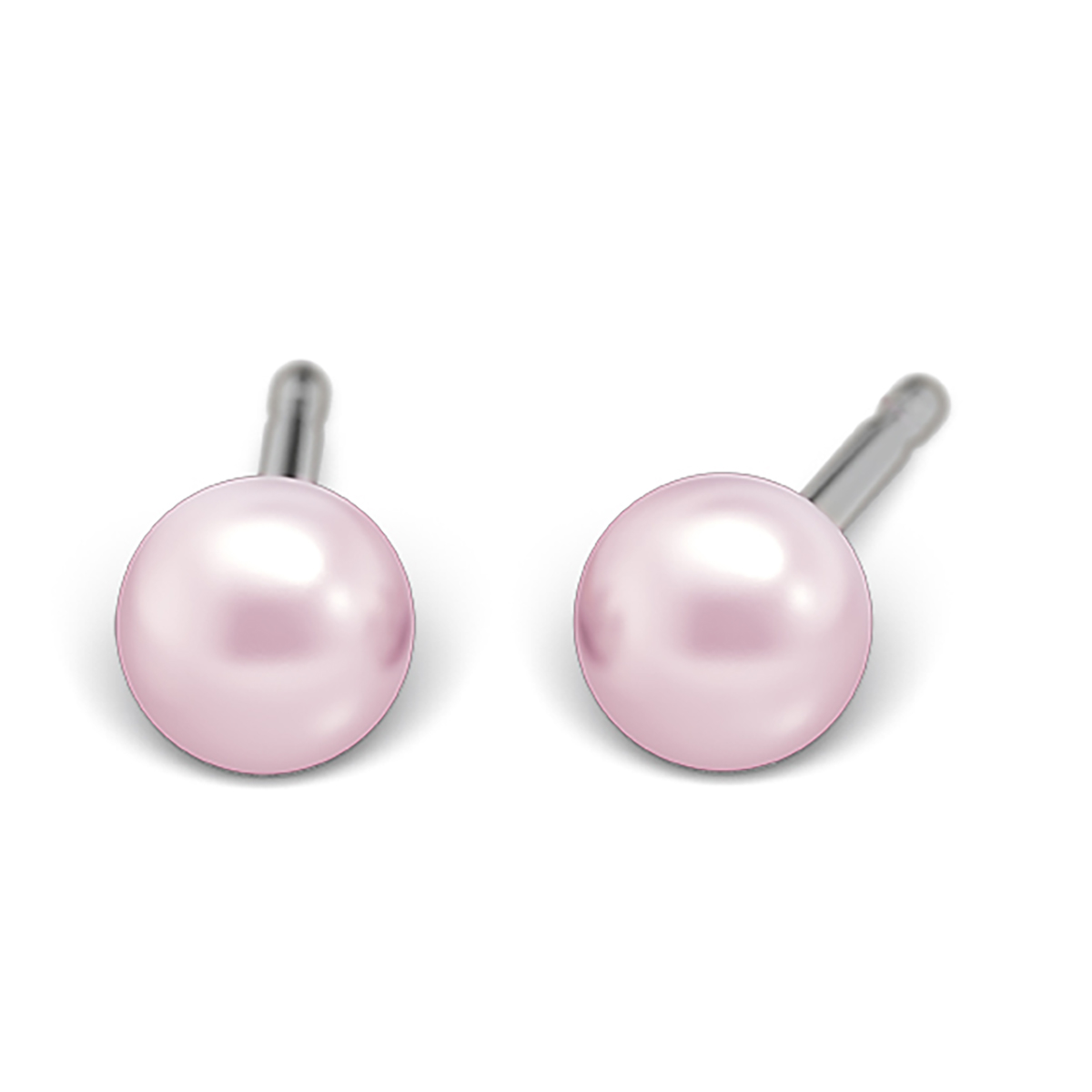 System 75 ear studs, 14 ct yellow gold white rhodium plated System 75 ear studs, 14 ct yellow gold white rhodium plated