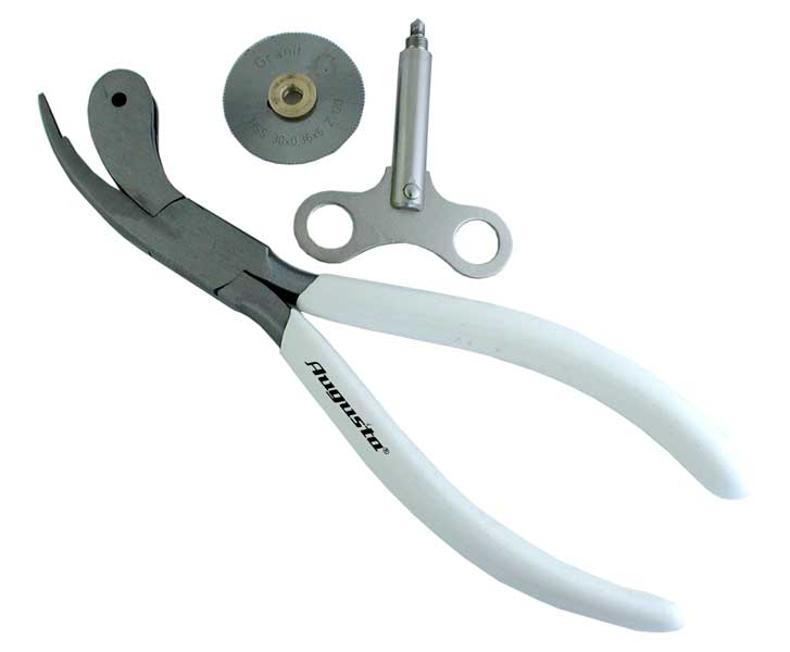 Ring cutting pliers polished steel