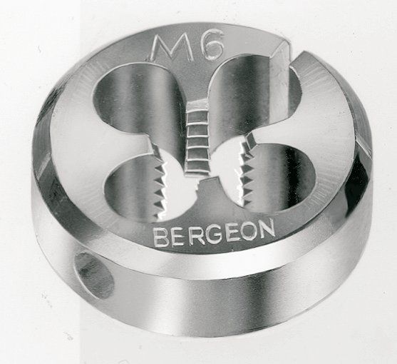 Filiera tonda Bergeon M 6,0 mm Filiera tonda Bergeon M 6,0 mm
