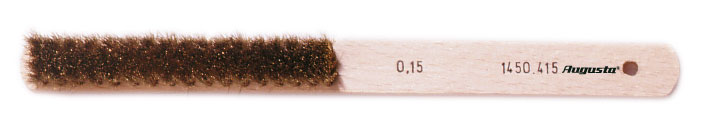Spazzolino retto, filo di ottone, 3 ranghi Spazzolino retto, filo di ottone, 3 ranghi