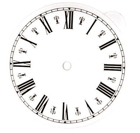 Quadrante con numeri romani, bianco, Ø 140 mm Quadrante con numeri romani, bianco, Ø 140 mm