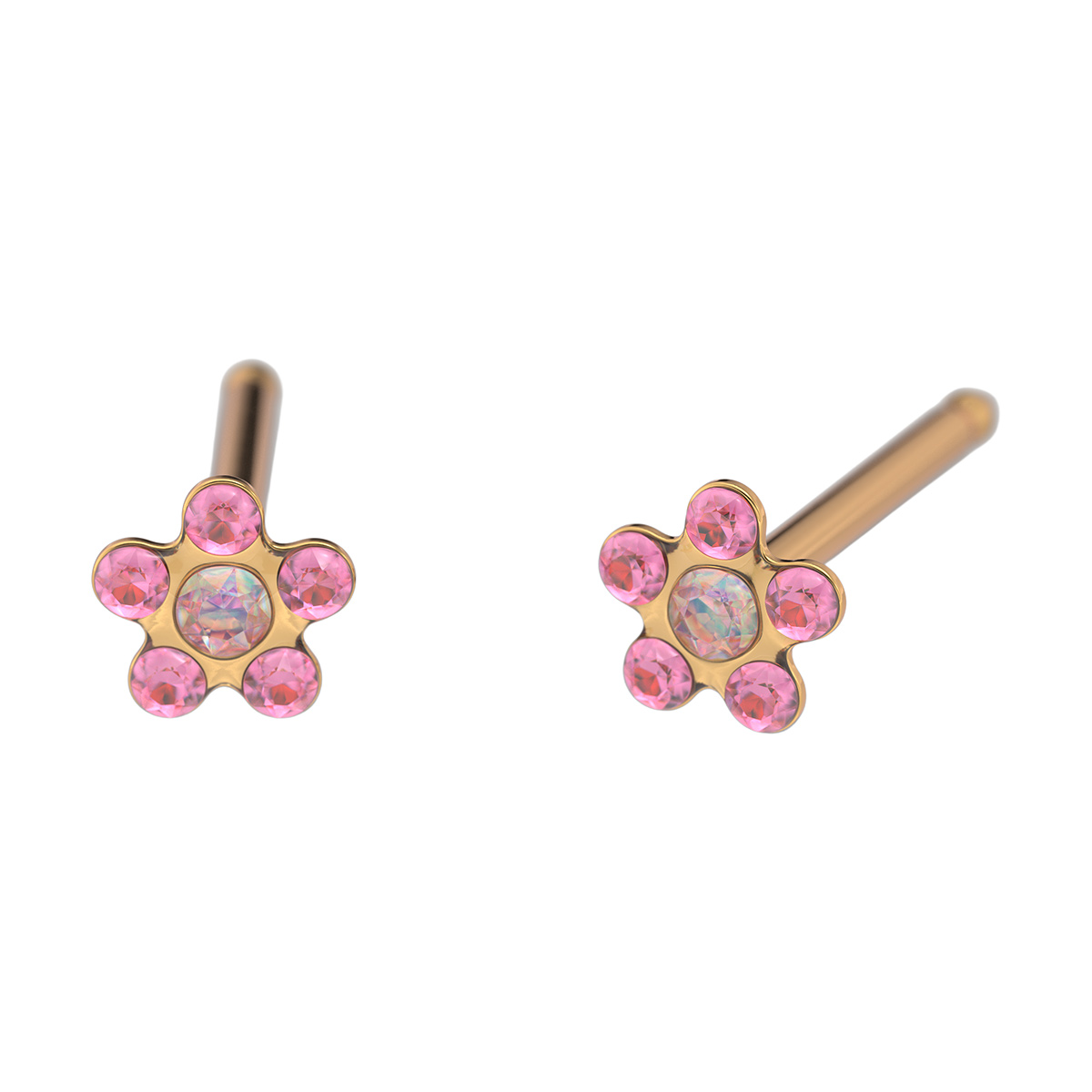 27581_6015 System 75 Kids line ear studs, gold plated