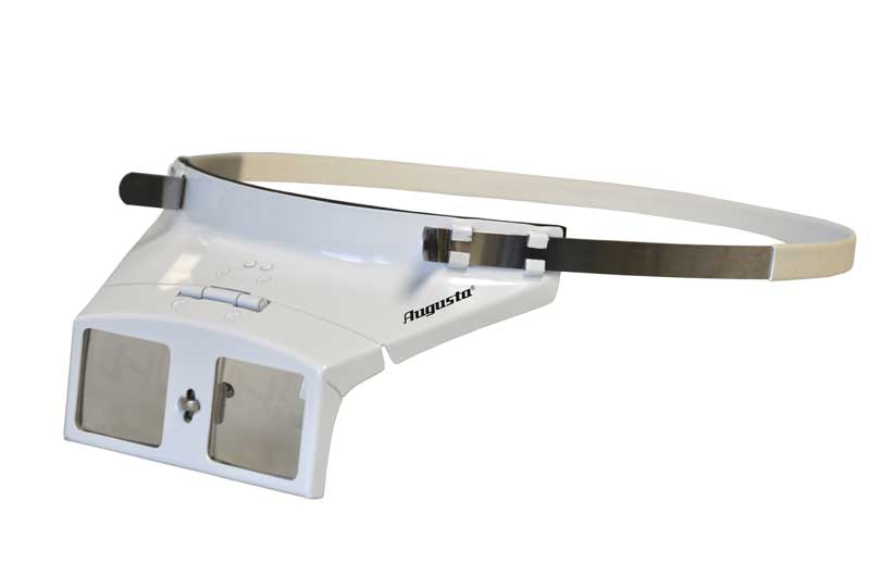 Headband magnifier made of metal