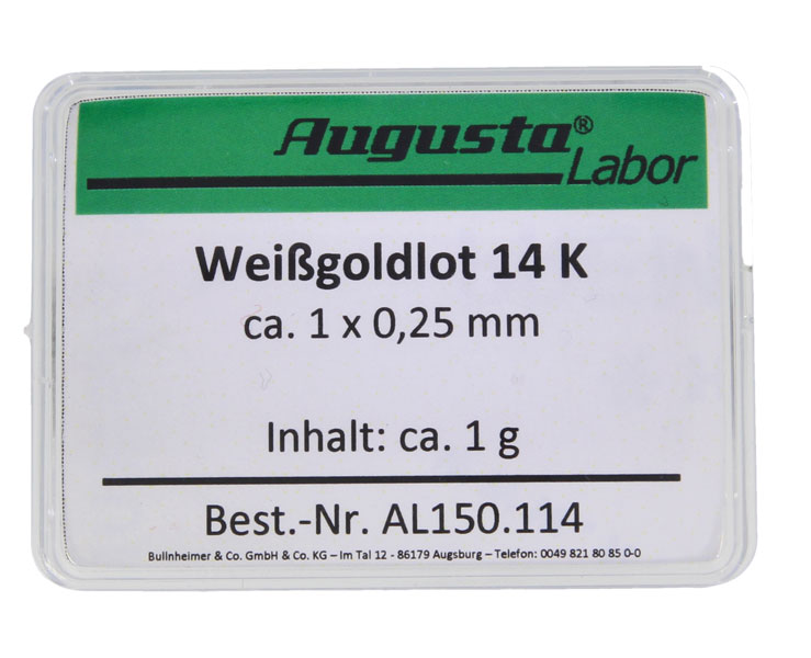 AL150.114 Saldatura per oro bianco 14 ct in lastrine