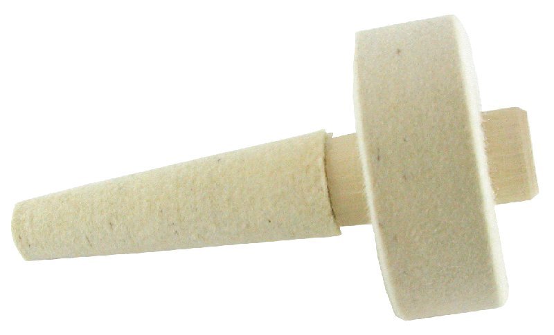 Felt cone buff with felt wheel Felt cone buff with felt wheel